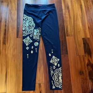 JUSTICE Navy Blue/Black Leggings Size 14 (Girls)